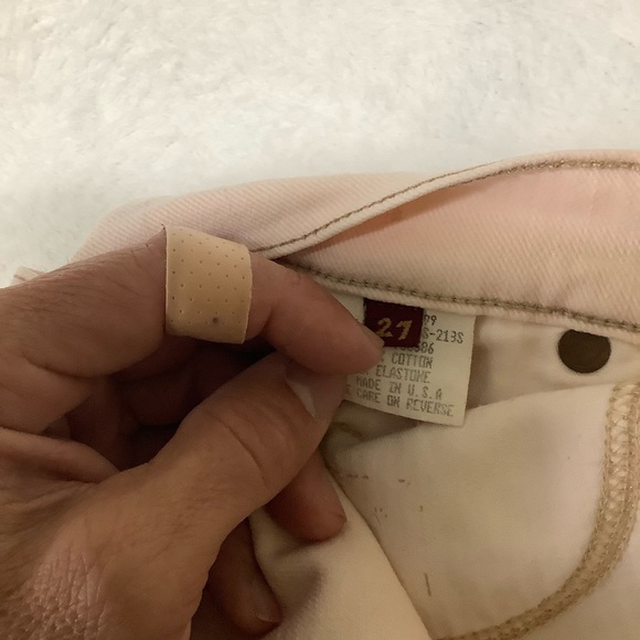 7 For All Mankind 7FAM Jeans Sz 27 Crop Bootcut Pink - Picture 3 of 10